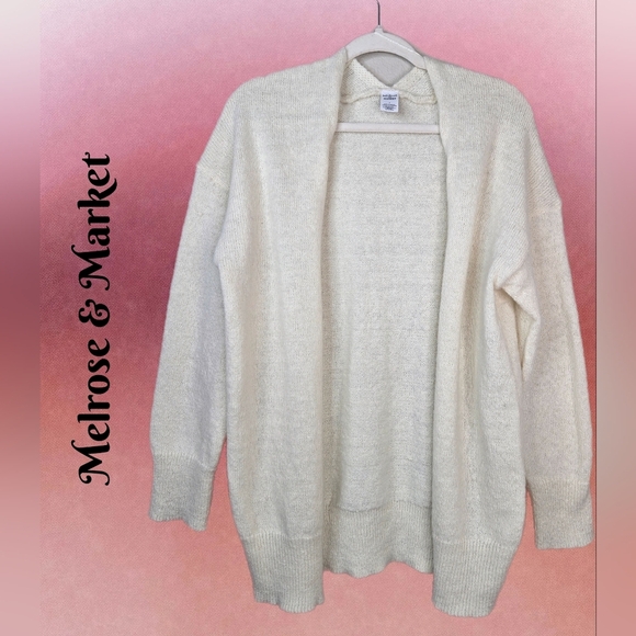Melrose & Market Grandma's Womens Sweater Sz S Over Sized Open Front Super Soft - Picture 1 of 8